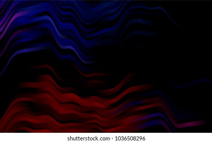 Dark Blue, Red vector template with abstract lines. Colorful illustration in abstract marble style with gradient. Brand-new design for your ads, poster, banner.