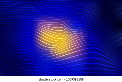 Dark Blue, Red vector template with bent lines. Modern gradient abstract illustration with bandy lines. A completely new design for your business.