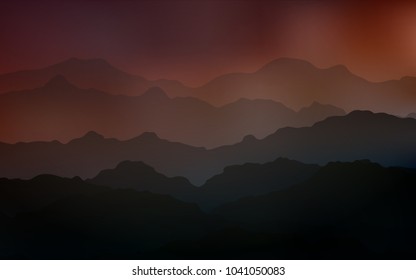 Dark Blue, Red vector template with bent lines. A completely new color illustration in mountain style. Mountain design for your web site.