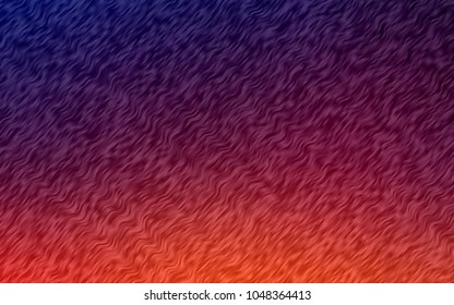 Dark Blue, Red vector template with lava shapes. Shining illustration, which consist of blurred lines, circles. Textured wave pattern for backgrounds.