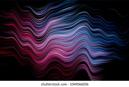 Dark Blue, Red vector template with abstract lines. Geometric illustration in marble style with gradient.  Textured wave pattern for backgrounds.