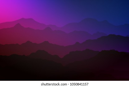 Dark Blue, Red vector template with abstract circles. Creative geometric illustration in mountain style with gradient. The elegant pattern for brand book.