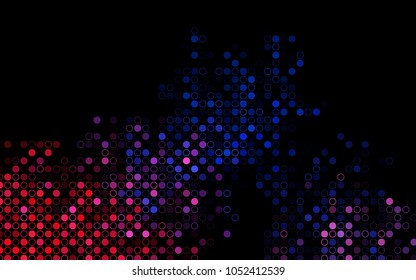 Dark Blue, Red vector  template with circles. Abstract illustration with colored bubbles in nature style. The pattern can be used for aqua ad, booklets.