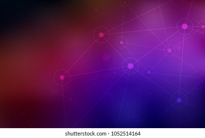 Dark Blue, Red vector template with circles, triangles. Illustration with set of colorful abstract circles and lines. Pattern can be used as texture of wallpapers.