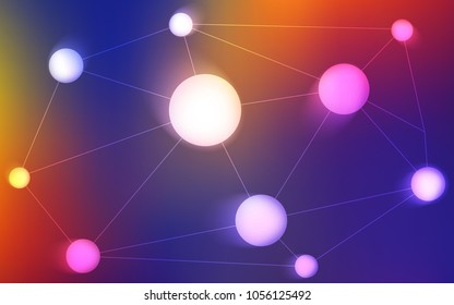Dark Blue, Red vector template with circles, triangles. Decorative design in abstract style with triangle structure. Pattern can be used as texture of wallpapers.