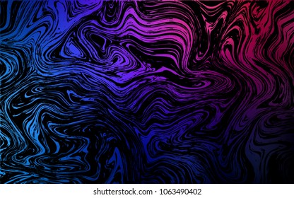 Dark Blue, Red vector template with lava shapes. Colorful illustration in abstract marble style with gradient. New composition for your brand book.
