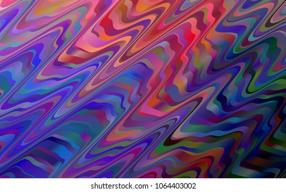 Dark Blue, Red vector template with bent ribbons. An elegant bright illustration with gradient. A new texture for your  ad, booklets, leaflets.