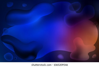 Dark Blue, Red vector template with bent ribbons. Shining crooked illustration in memphis style. New composition for your brand book.