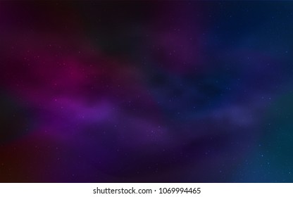 Dark Blue, Red vector template with space stars. Modern abstract illustration with Big Dipper stars. Best design for your ad, poster, banner.