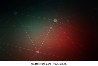 Dark Blue, Red vector template with circles, triangles. Modern abstract colorful illustration with spheres and lines. Pattern can be used for futuristic ad, booklets.