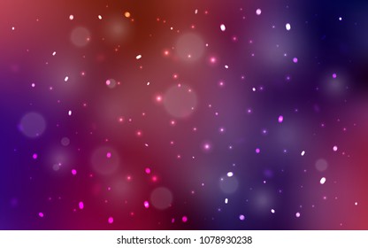 Dark Blue, Red vector template with ice snowflakes. Blurred decorative design in xmas style with snow. New year design for your ad, poster, banner.