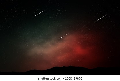 Dark Blue, Red vector template with space stars. Space stars on blurred abstract background with gradient. Pattern for astrology websites.