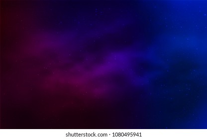 Dark Blue, Red vector template with space stars. Space stars on blurred abstract background with gradient. Pattern for astrology websites.