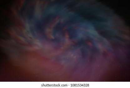 Dark Blue, Red vector template with space stars. Modern abstract illustration with Big Dipper stars. Smart design for your business advert.