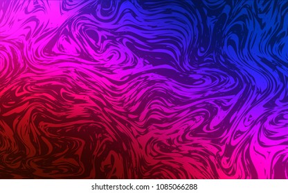 Dark Blue, Red vector template with bent lines. A vague circumflex abstract illustration with gradient. Pattern for your business design.