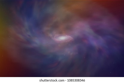 Dark Blue, Red vector template with space stars. Shining colored illustration with bright astronomical stars. Template for cosmic backgrounds.