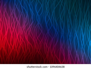 Dark Blue, Red vector template with liquid shapes. Colorful abstract illustration with gradient lines. Brand new design for your ads, poster, banner.