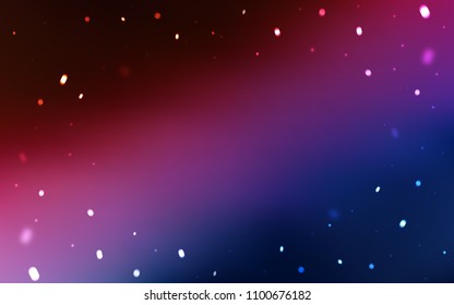 Dark Blue, Red vector template with ice snowflakes. Decorative shining illustration with snow on abstract template. The pattern can be used for new year ad, booklets.