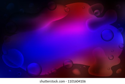 Dark Blue, Red vector template with lava shapes. A vague circumflex abstract illustration with gradient. A completely new template for your business design.