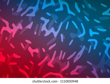Dark Blue, Red vector template with lava shapes. Creative geometric illustration in marble style with gradient. The elegant pattern for brand book.