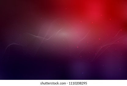 Dark Blue, Red vector template with circles. Blurred bubbles on abstract background with colorful gradient. Pattern can be used as texture of water, rain drops.
