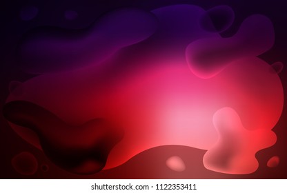 Dark Blue, Red vector template with lines, ovals. Brand-new colored illustration in memphis style with gradient. Pattern for your business design.