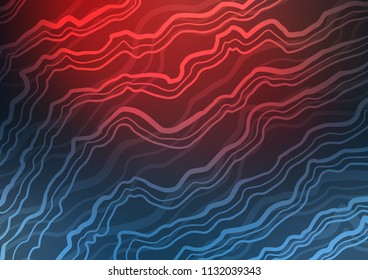 Dark Blue, Red vector template with liquid shapes. Geometric illustration in marble style with gradient.  Pattern for your business design.