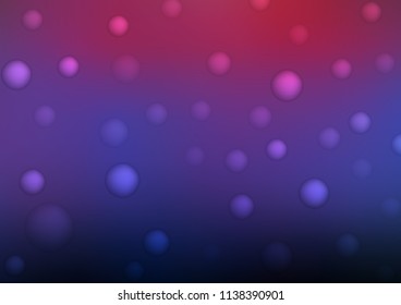 Dark Blue, Red vector template with circles. Blurred decorative design in abstract style with bubbles. Completely new template for your brand book.