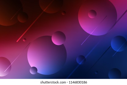 Dark Blue, Red vector template with circles. Illustration with set of shining colorful abstract circles. Pattern can be used as texture of wallpapers.
