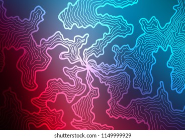 Dark Blue, Red vector template with bubble shapes. Blurred geometric sample with gradient bubbles.  Pattern for your business design.