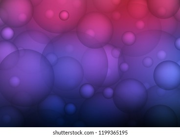 Dark Blue, Red vector template with circles. Modern abstract illustration with colorful water drops. New design for ad, poster, banner of your website.
