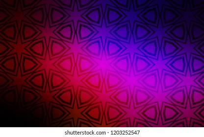 Dark Blue, Red vector template with sky stars. Modern geometrical abstract illustration with stars. Pattern for wrapping gifts.