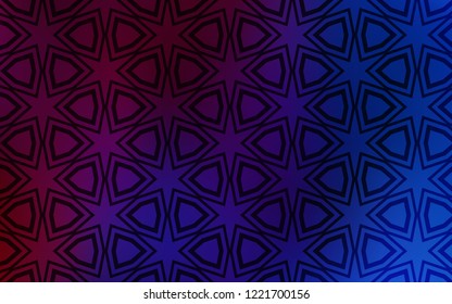 Dark Blue, Red vector template with sky stars. Decorative illustration with stars on abstract template. Template for sell phone backgrounds.