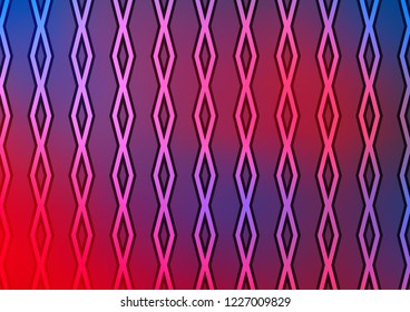 Dark Blue, Red vector template with sticks, squares. Glitter abstract illustration with colorful lines, rhombuses. Best design for your ad, poster, banner.