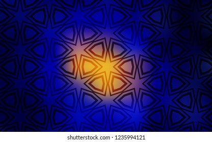 Dark Blue, Red vector template with sky stars. Decorative illustration with stars on abstract template. Pattern for wrapping gifts.