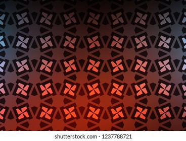 Dark Blue, Red vector template with triangles, squares. Decorative design in abstract style with lines, cubes. Pattern for commercials.