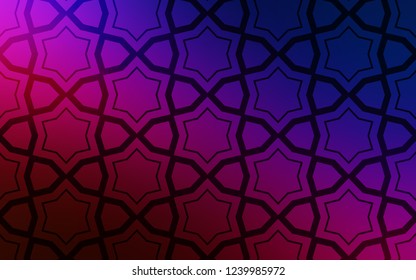 Dark Blue, Red vector template with sky stars. Glitter abstract illustration with colored stars. Pattern for websites, landing pages.