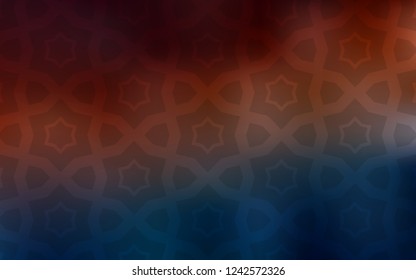 Dark Blue, Red vector template with sky stars. Glitter abstract illustration with colored stars. Smart design for your business advert.