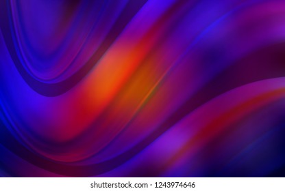 Dark Blue, Red vector template with bubble shapes. Modern gradient abstract illustration with bandy lines. Textured wave pattern for backgrounds.