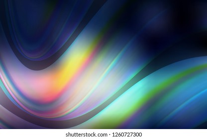 Dark Blue, Red vector template with lines, ovals. A vague circumflex abstract illustration with gradient. A new texture for your  ad, booklets, leaflets.