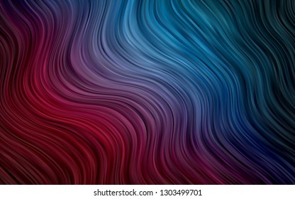 Dark Blue, Red vector template with lines, ovals. A completely new color illustration in marble style. Marble style for your business design.