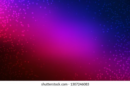 Dark Blue, Red vector template with space stars. Shining illustration with sky stars on abstract template. Smart design for your business advert.