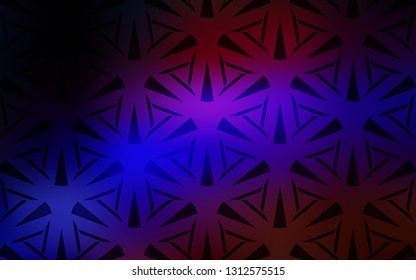 Dark Blue, Red vector template with crystals, triangles. Modern abstract illustration with colorful triangles. Smart design for your adverts.