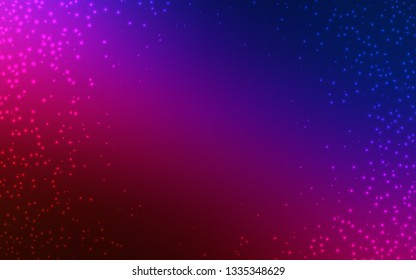 Dark Blue, Red vector template with space stars. Shining illustration with sky stars on abstract template. Template for cosmic backgrounds.