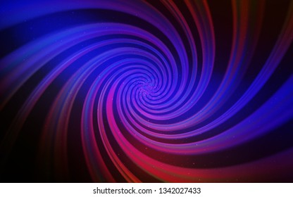 Dark Blue, Red vector template with space stars. Space stars on blurred abstract background with gradient. Best design for your ad, poster, banner.