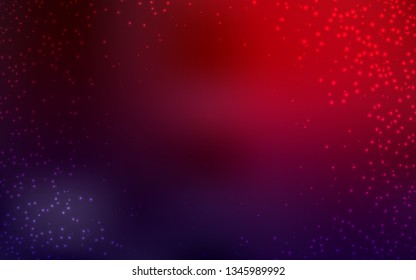 Dark Blue, Red vector template with space stars. Blurred decorative design in simple style with galaxy stars. Smart design for your business advert.