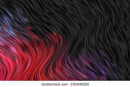 Dark Blue, Red vector template with bent ribbons. Modern gradient abstract illustration with bandy lines. The best blurred design for your business.