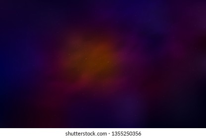 Dark Blue, Red vector template with space stars. Shining colored illustration with bright astronomical stars. Template for cosmic backgrounds.
