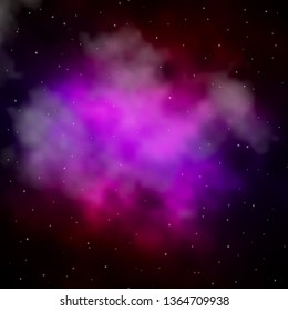 Dark Blue, Red vector template with neon stars. Colorful illustration in abstract style with gradient stars. Pattern for new year ad, booklets.