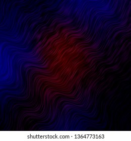Dark Blue, Red vector template with lines. Colorful illustration, which consists of curves. Best design for your posters, banners.